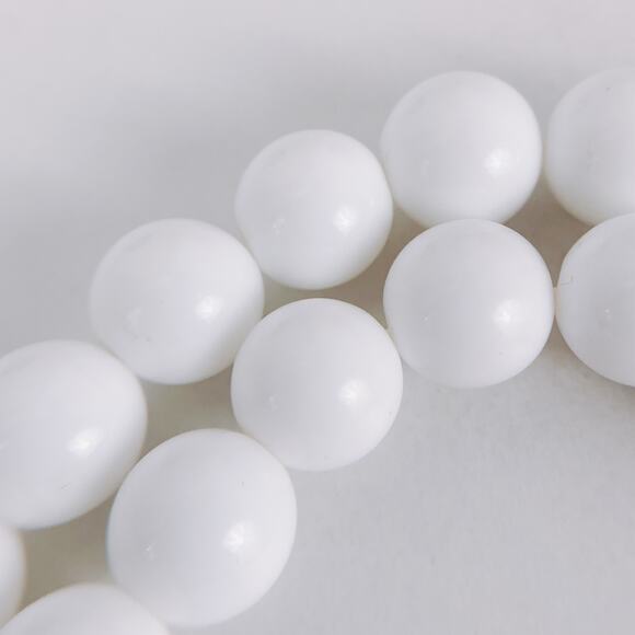 Vintage Signed K.J.L. for Avon Black Rose White Bead Necklace Gold Tone 1980s - Picture 8 of 16